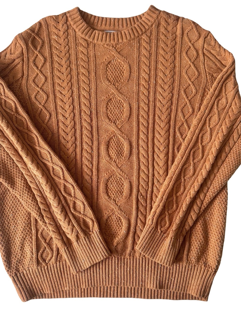 L.L.Bean Men’s Heritage Soft Cotton Fisherman Cable Knit Sweater Size L